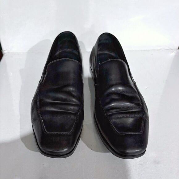 Hugo Boss Loafers Men 10.5 Black Leather Slip On Office Quiet Luxury Officewear main image 8
